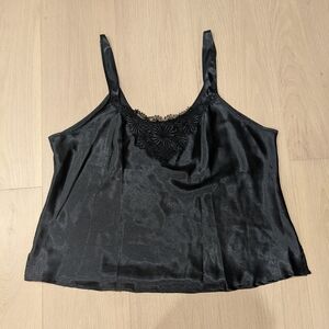 Vintage black satiny cami